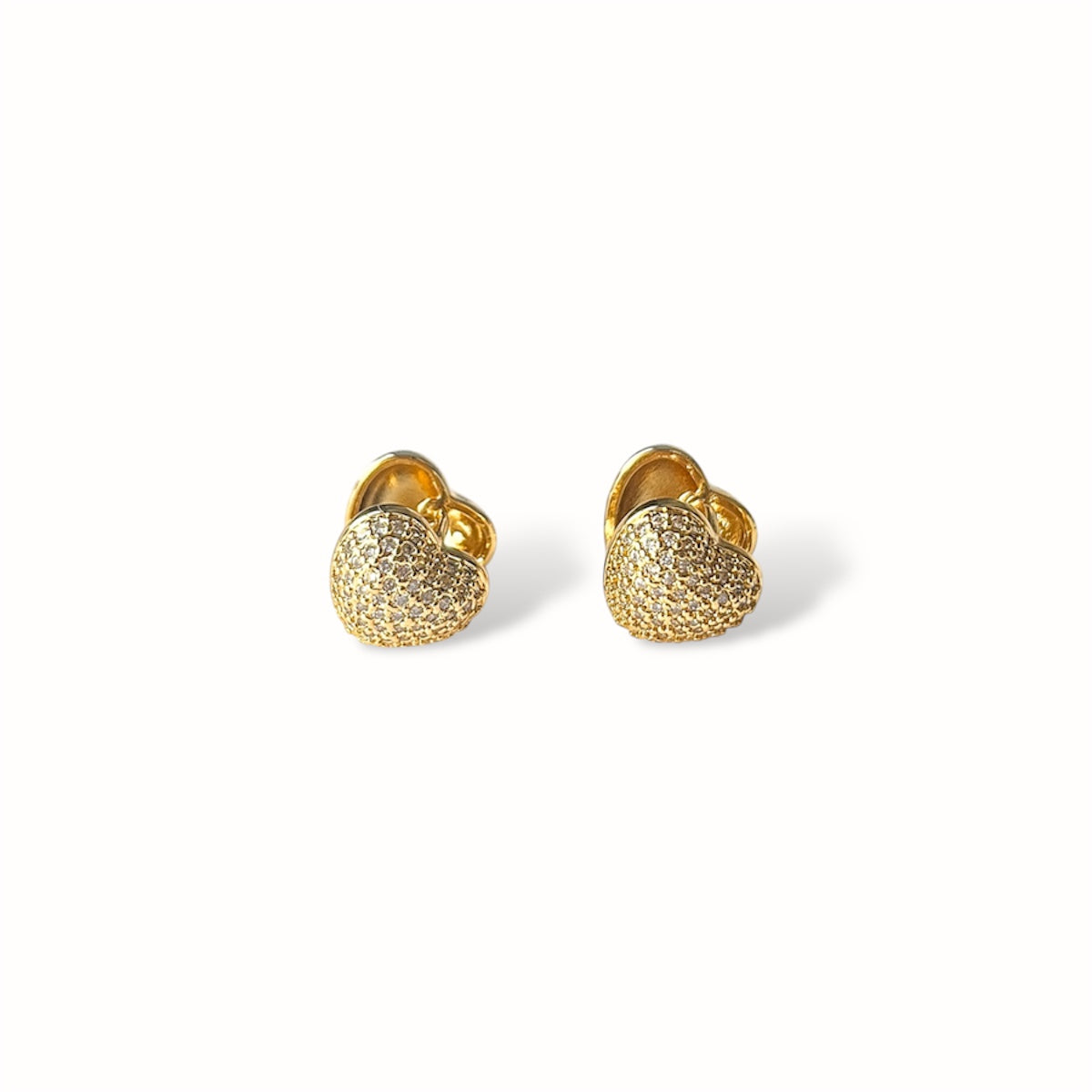 Glitter Heart Hoops