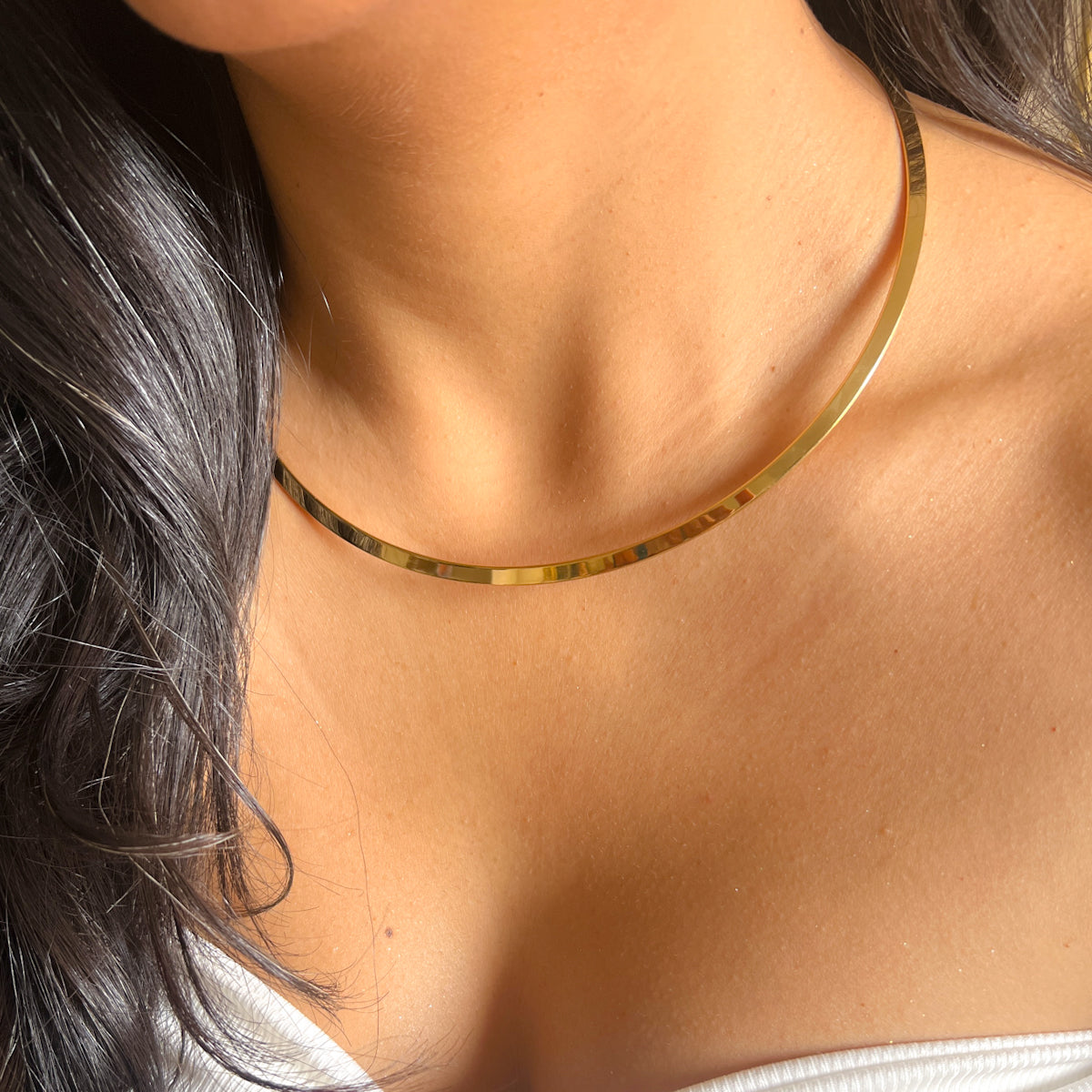 Gold Cuff Necklace