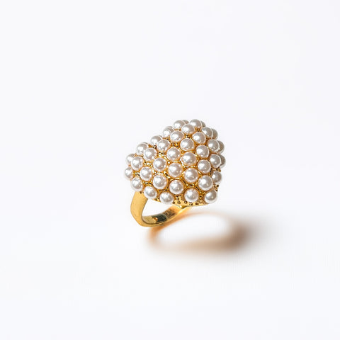 Pearl Heart Ring