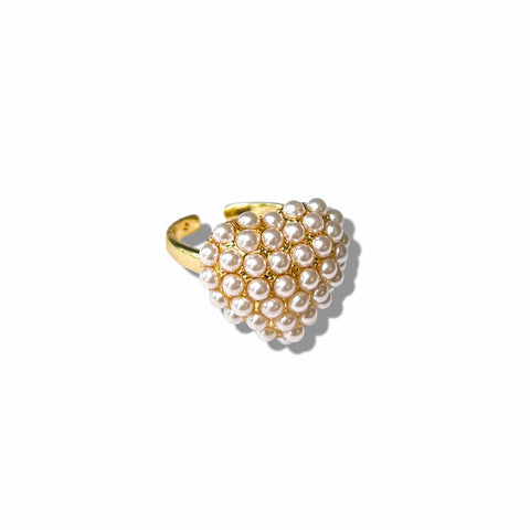 Pearl Heart Ring