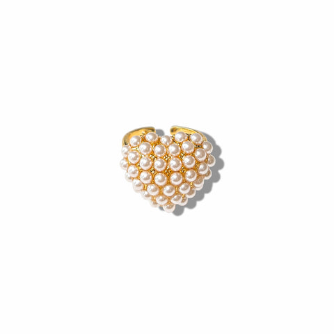 Pearl Heart Ring