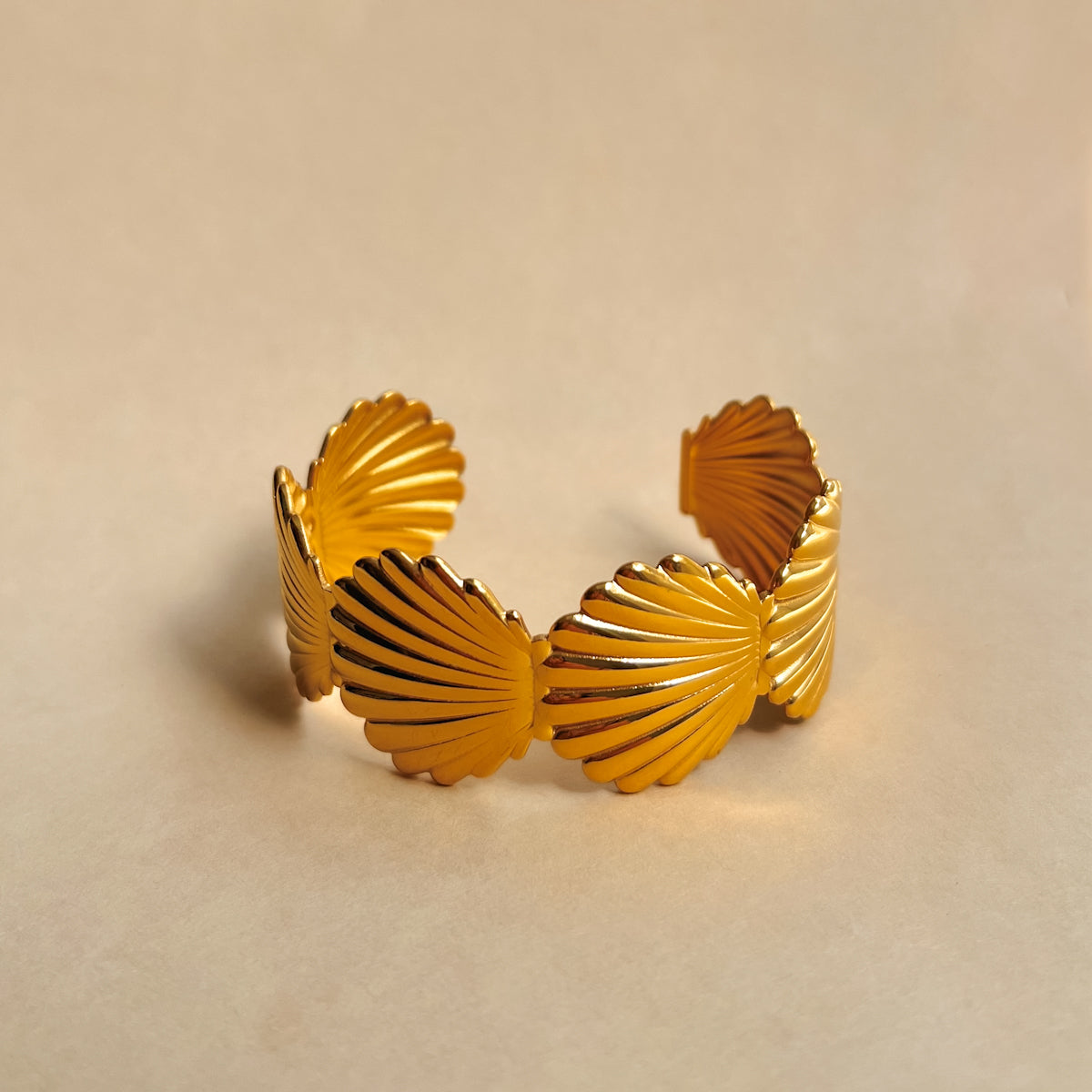 Golden Shell Cuff Bangle
