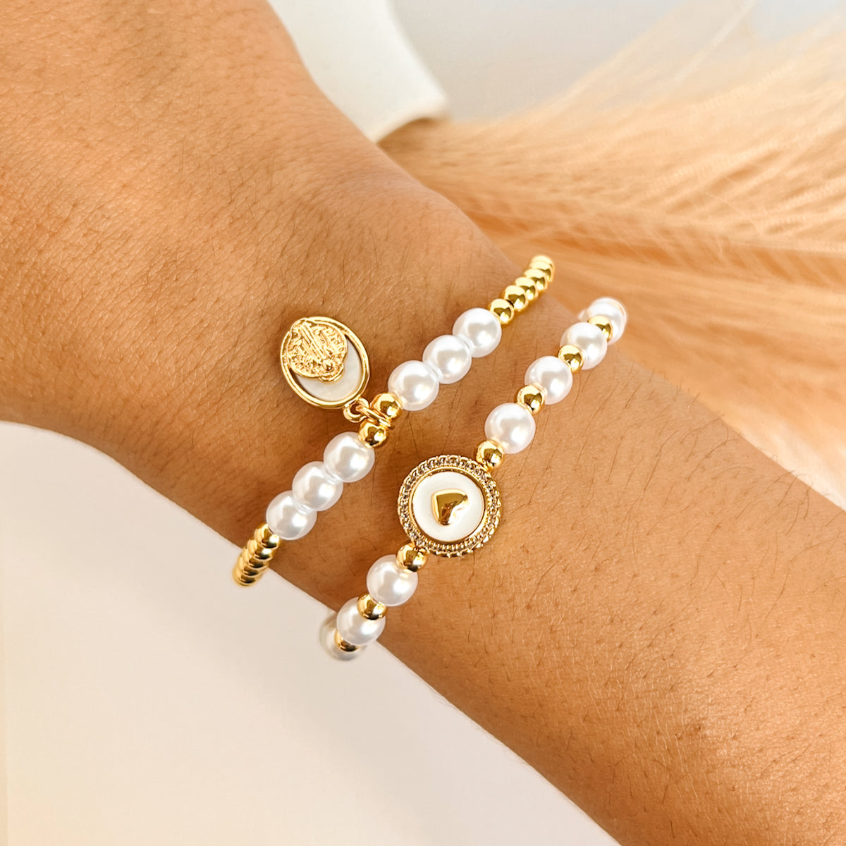 Heart Pearl Bracelet