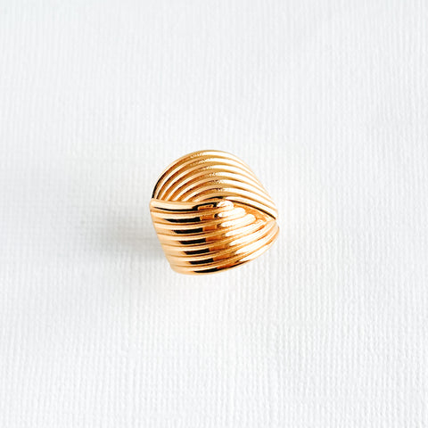 Gold Striped Ring