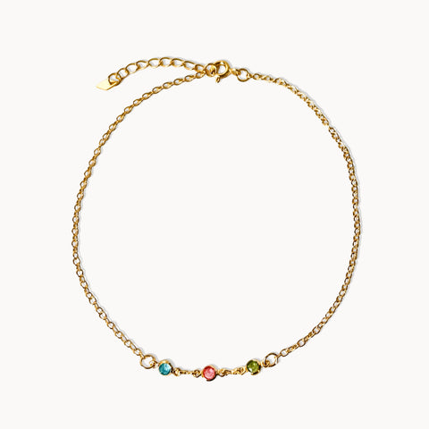 Color Zircon Anklet