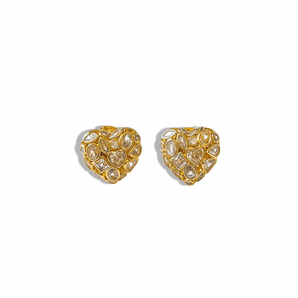 Zircon Heart Studs