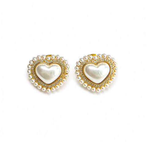 Pearl Heart Earring