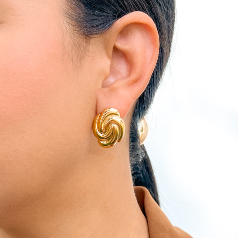 Oval Golden Studs