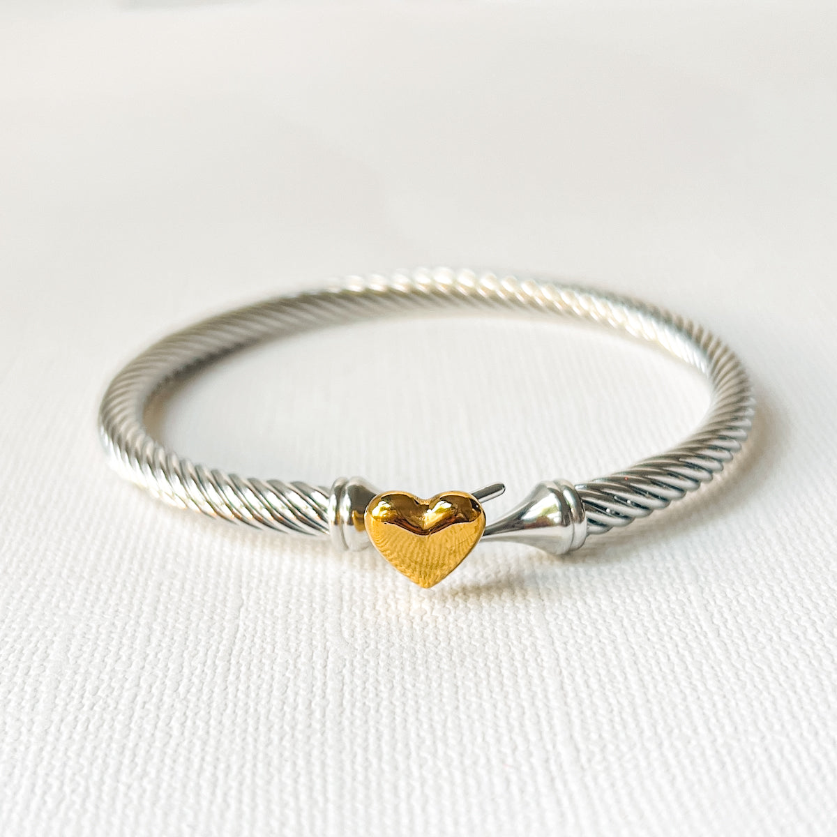 Two Tone Twist Bangle