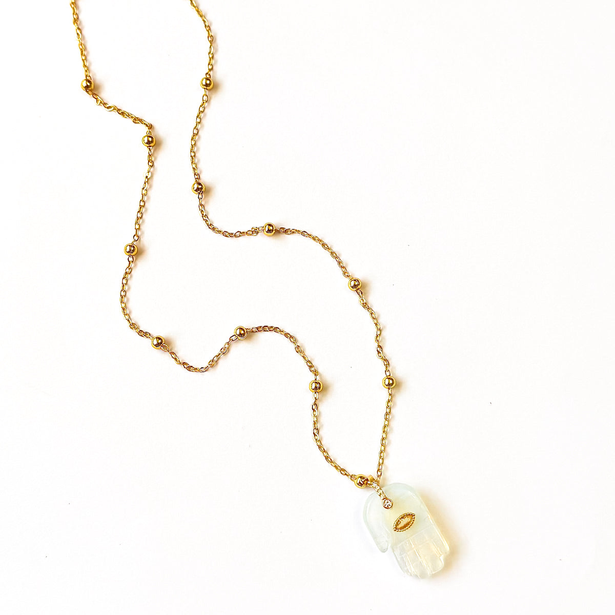 Hamsa Opal Chain