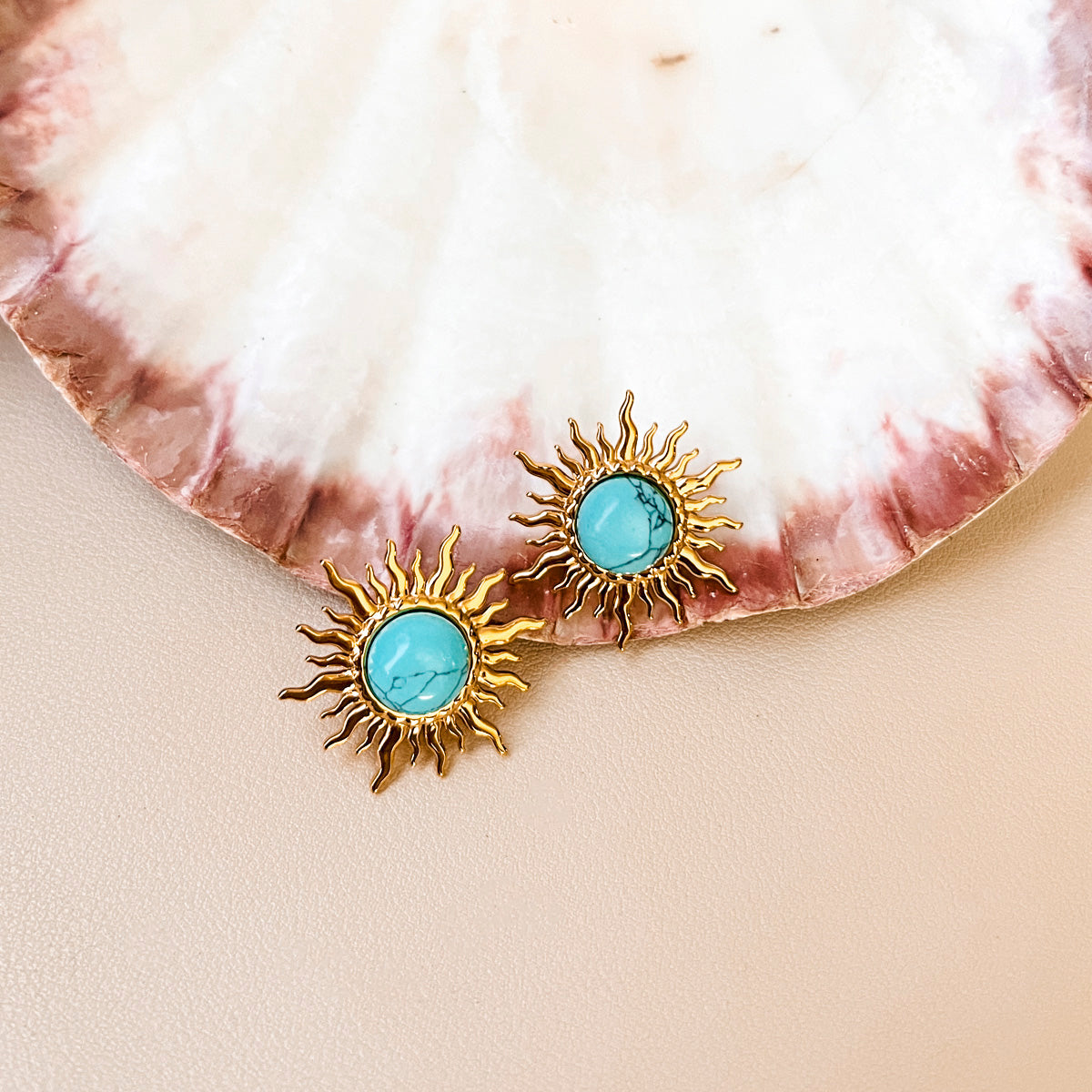 Turquoise Sun Earring