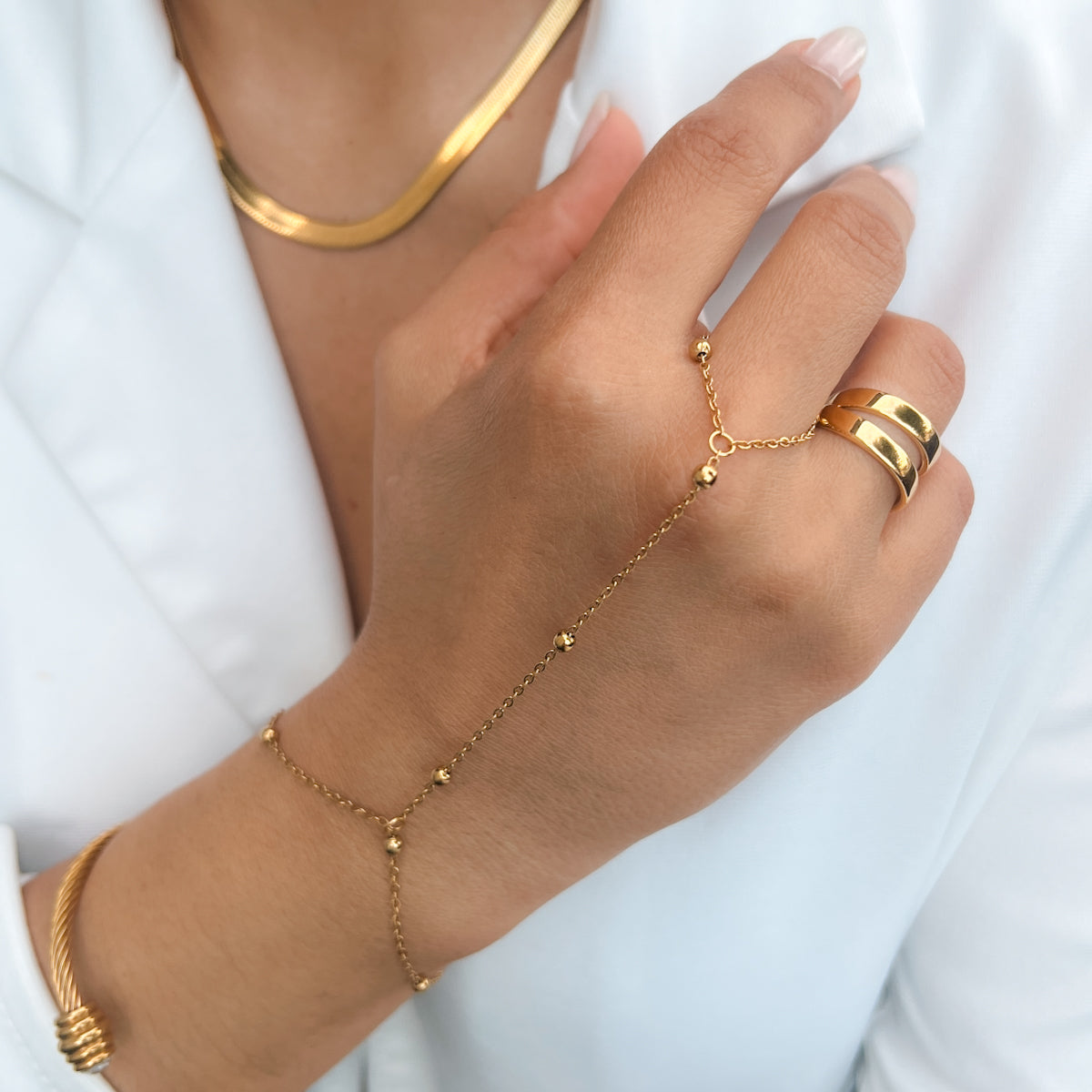Beaded Hand Chain