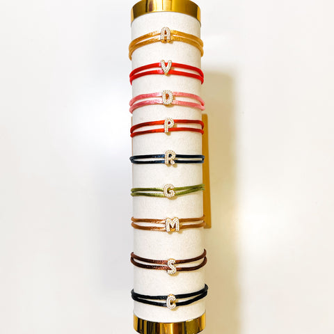 Silk Initial Bracelet